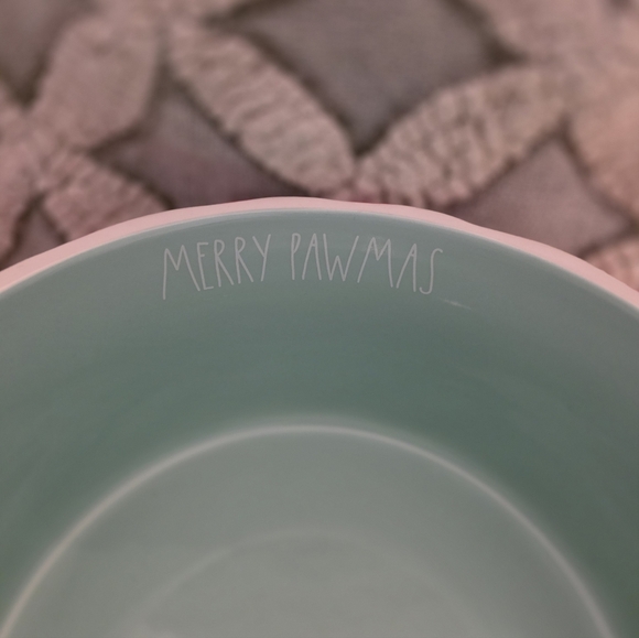 Rae Dunn Merry Pawsmas Dog Bowl Candy Cane Stripe - Picture 2 of 5
